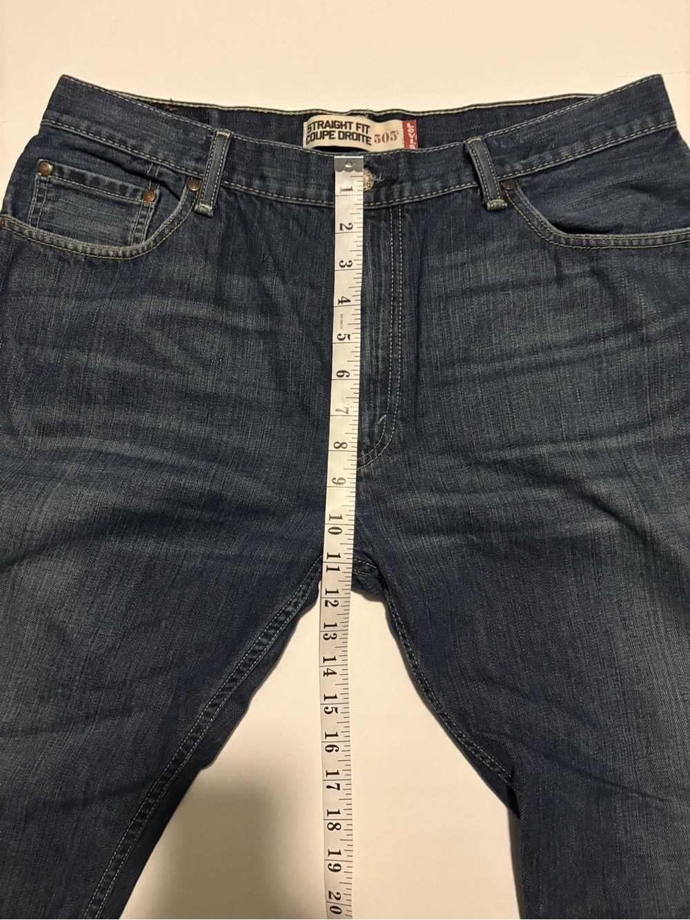 Levi's 505 Straight Men’s Jeans in Dark Blue Denim, Sz 36. - Picture 8 of 13